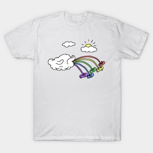 Clouds give birth to rainbow babies T-Shirt